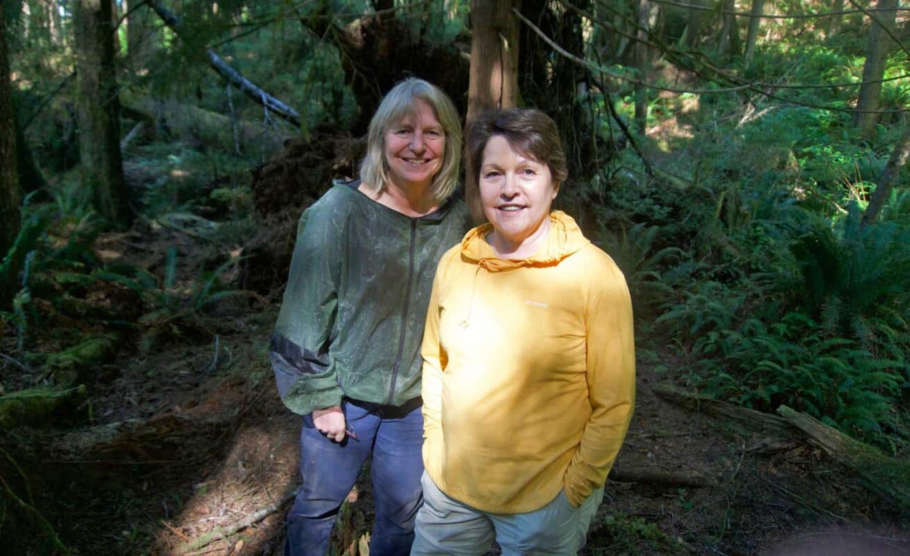 Photo of Dr. Suzanne Simard and Dr. Teresa Ryan at Tree of Life 2025.