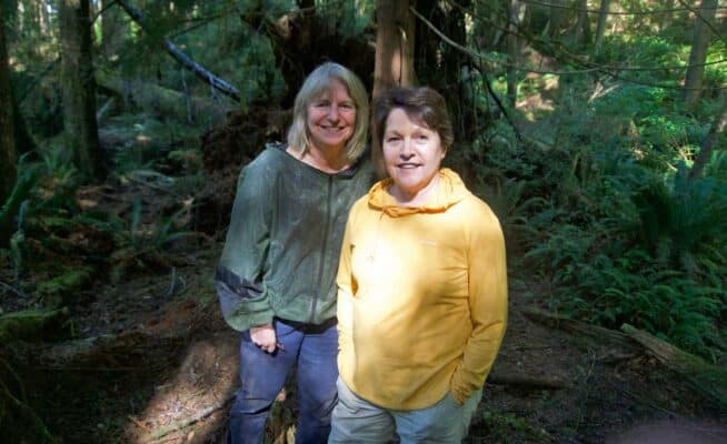 Photo of Dr. Suzanne Simard and Dr. Teresa Ryan at Tree of Life 2025.