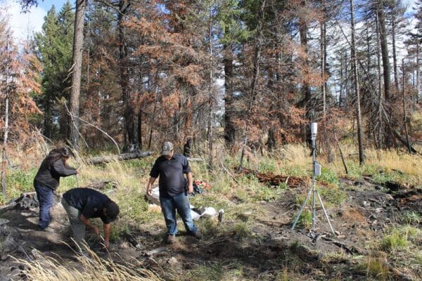 Photo of members of the nłeʔképmx (NLX) Guardians Program